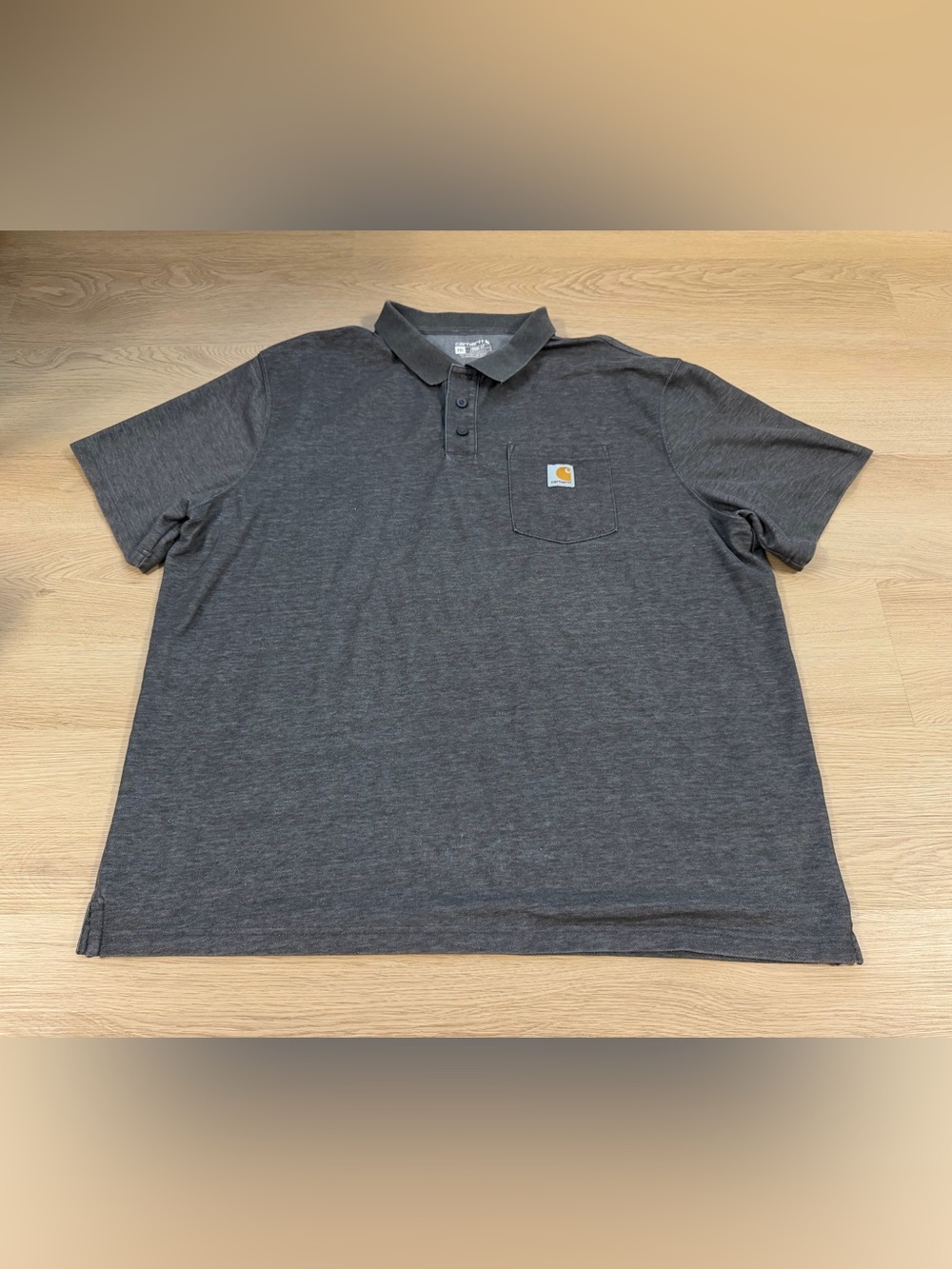 Carhartt Loose Fit Short Sleeve Polo Shirt Men’s Size 2XL Gray Casual Work